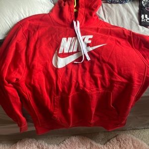 Red Nike hoodie